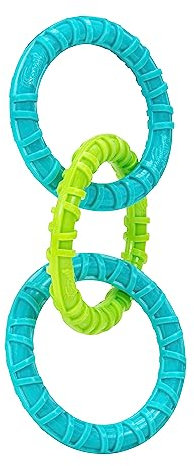 Jazwares Wham-O Pets Chewla-Hoop Chain Tug - 3 Ring, Tug-of-War Dog Toy