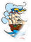 Spreadshirt Käpt'n Sharky Schiff und Abenteuer Sticker, 10 x 10 cm, Transparent glänzend