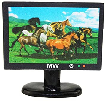 Nicht nur glücklich 1:12 Miniatur-LCD-TV-Modell vorgeben, Spielen Spielzeug Puppenhaus Möbel Dekoration - schwarz stilvoll und beliebtAttraktiv und professionell