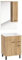 .Deftrans Domodomo Badschrank mit Waschbecken und Spiegel 104 cm, Waschbeckenschrank 85 x 60 x 40 cm, Keramik-Waschbecken-Set, Badmöbel-Set