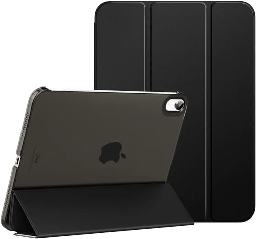 World biz Funda magnética inteligente para iPad Air de 11 pulgadas M2 2024 6ª generación / 10.9 Air 5 2022/ Air4 2020 - Funda trasera dura translúcida con soporte delgado, triple pliegue, encendido y