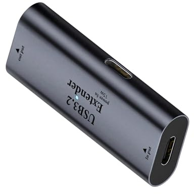 cablecc Repetidor activo USB 3.0 adaptador tipo C hembra a tipo C hembra extensor con chipset para cámara impresora computadora