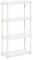 Furinno Turn-N-Tube 4-Tier Multipurpose Shelf Display Rack, White/White