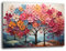 Quadro Moderno Camera da letto ALBERO della VITA Astratto Quadri moderni soggiorno da Parete XXL grande Stampa su tela Canvas Decorazione Murale muro Arredo Salone (8, 70x100 cm)