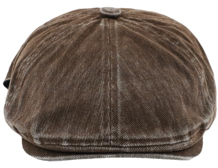 KeepSa Herren Baumwolle Tellermütze Schirmmütze Flatcap Schiebermütze Baskenmütze Cap Newsboy Stil Hut