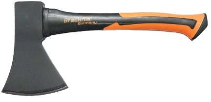 Ascia | Lunghezza 430 mm | Peso 1000 g | Manico Bimateriale ed Ergonomico | Ideale per fai da te, campeggio e giardinaggio | Acciaio al carbonio Breckner Germany
