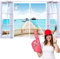 Premium Slim Fliegengitter Plissee für Fenster 80x125cm Netz Alu Plisseetür Profi Insektenschutz - Rollo Alternative max. Weiß