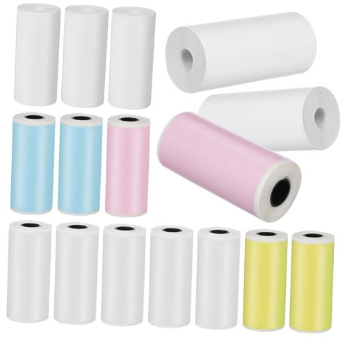 HONMEET 16rollen Thermopapier Für Mini-drucker Farben Selbstklebende Etiketten Für Thermodrucker Praktisch Vielseitig Und Einfach Zu Verwenden