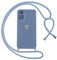 Oelrstfe Coque pour Xiaomi Redmi Note 11 Pro avec Cordon de Collier Étui Housse Souple Silicone avec Motif Coeur et Portable Lanyard Réglable Antichoc Anti-Chute Bandoulière Lanière Case,Bleu