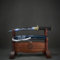 55cm langes Samurai-Wakizashi mit Scheide,1065er Hochmanganstahl,gebläute Handwerkskunst mit Blitzmuster,japanisches Trainingsschwert,handgefertigtes Kurzschwert,für Kendo,Geschenke,Sammeln,Ausstellen