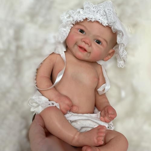 Gileutay 33cm Bambola in Silicone Pieno E Solido Ragazza Realistiche Bambole Reborn Prematuri Dipinti a Mano Che Sembrano Veri Neonati Giocattolo per Bambini