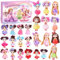 iZoeL Adventskalender puppen 2024 Mädchen Kinder Weihnachtskalender puppenkalender Puppespiezeug 24 überraschen Dolls Prinzessinnenpuppen Füllung Weihnachten Geschenk 3 4 5 6 7 8 9 10 11 12 Jahre