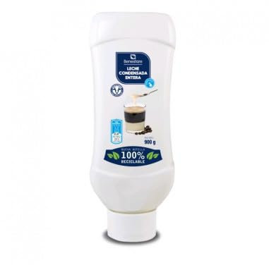 Leche Condensada Benestare - Botella 900 gramos - Leche Condensada Origen Leche 100% España - Botella Reciclable.