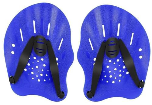 Bessy shop Pagaies à Main avec Sangles Réglables, Pagaies de Natation pour Adultes et Enfants