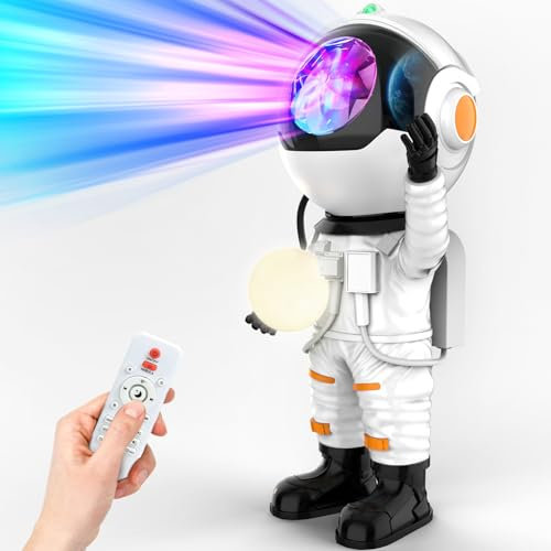 Dnenellr Astronaut Galaxy Projector, Star Projector for Bedroom, LED Night Light for Kids Room with Timer and Remote, Room Decor Aesthetic, Home Decor, Gifts for Christmas, Adults, Teens, Birthday