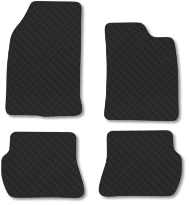 Ford Fiesta (2002-2008) 5mm Rubber Car Mats | Heavy Duty Rubber Tailored Fit Floor Mats Full Coverage Durable Waterproof Accessories Easy Clean Anti Slip Made in the UK