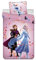 Jerry Fabrics Eiskönigin Anna Elsa Kinderbettwäsche Set, Einzelbettbezug 140x200 cm und Kissenbezug 50x70 cm, 100% Baumwolle, Lila