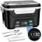Docusvect Scaldavivande a Batteria Ricaricabile, Scaldavivande Elettrico Portatile con Timer, Porta Pranzo Riscaldabile Portatile 1,3L con Divisorio Removibile, Forchetta, Cucchiaio e Borsa Termica