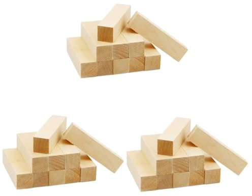 DIYEAH 3 Sätze Geschnitzte Holzblöcke Aus Kiefernholz Basteln Metallsäge Tafelaufsätze Speckstein Blanke Bretter Tür Lindenholz Schnitzblöcke Schnitzsets 10 Stücke * 3