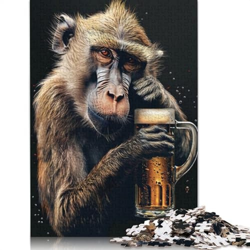 1500 Piece Puzzle Baboon Beer Jigsaw Puzzles for Adults Teenager & Wooden Puzzles Family Games 1500pcs (85x57cm)