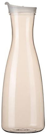 Grande carafe en plastique acrylique pour jus, eau, vin, thé glacé ou ne convient pas aux boissons chaudes Sans autocollants Blanc 1,6 l