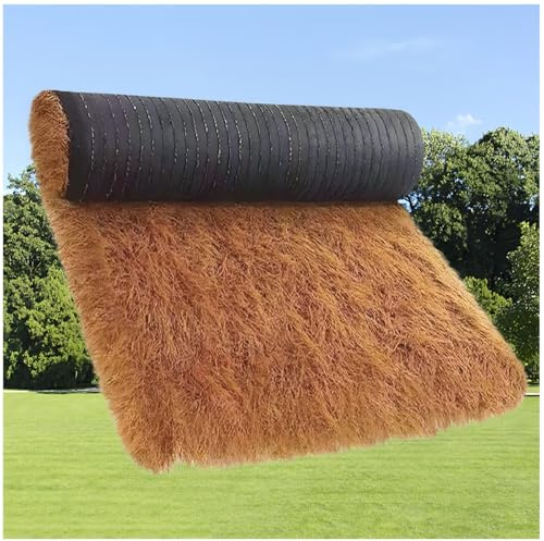 UV Resistant Synthetic Thatch Roofing Roll,Artificial Tiki Hut Grass Roof,Artificial Thatch Roll for Tiki Huts Faux Thatch Roofing Duck Blind Patio Decor Poolside Landscaping(Size:1*20m(3.2*65.6ft))