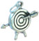 Archery Target Sterling Silber Charm .925 x 1 Archer Bow Arrow Charms