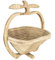 GMMH Panier Pliable en Bambou Bol décoratif, Bol de Fruits, en Bois Apple 2