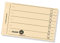 Original Falken 100er Pack Trennblätter. Made in Germany. Aus Recycling-Karton für DIN A5 quer hellchamois Trennlaschen Trennblätter Ordner Register Kalender Blauer Engel