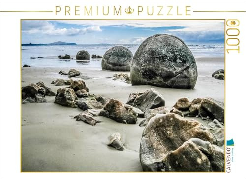 CALVENDO Puzzle Moeraki Boulders am Koekohe Beach | 1000 Teile Lege-Größe 64 x 48 cm Foto-Puzzle für glückliche Stunden