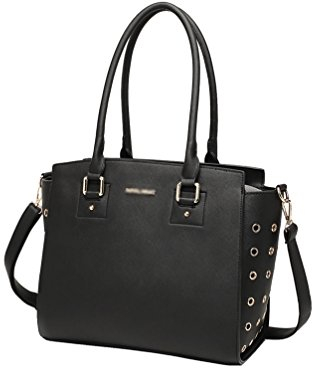 YOUJIA Reise & Transport für Hunde Trageboxen Tragetaschen PU-Leder Handtasche Reise Hundetasche Umhängetasche (Schwarz, 36 * 30 * 20cm)