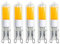 NCC-Licht 5 x LED COB Stiftsockel Leuchtmittel 2W = 20W G9 klar Glas warmweiß 2700K Retrofit