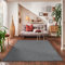 Carpettex Teppich Wohnzimmer Kurzflor Teppich Modern Einfarbig Design 120 x 170 cm Teppich Grau - Küchenteppich Waschbar Extra Weich Flauschig - Teppich Schlafzimmer Kinderzimmer Esszimmer Flur