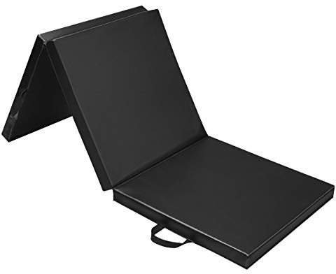 COSTWAY Colchoneta de Gimnasia Plegable 180x60x5cm Estera Suave de Yoga Entrenamiento Fitness (Negro)