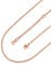 FaithHeart 2mm Chaine Plaqué Or Rose Femme 60 cm, Collier Chaine Femme 65 cm, Collier Maille Forcat, Chainette Plaqué Or Rose