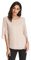 GRACE KARIN Femme Blouse Casual Chemisier élégant Col Rond Trois-Quarts Manches Semi-Transparent en Mousseline de Soie léger ,XXL,Ivoire