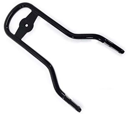 Tall Mini-Medallion Style Sissy Bar Upright Gloss Black Passenger Backrest for Harley Davidson Softail Deluxe Heritage Dyna Street Bob Low Rider Sportster 1200 883 Iron Forty Eight 15 in.ref 52300020