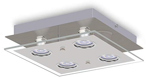 HiBay Moderne LED Deckenleuchte 4 Flammig Deckenspot GU10 Deckenstrahler decken lampen 230V für Schlafzimmer Wohnzimmer Küche-ohne glühbirne
