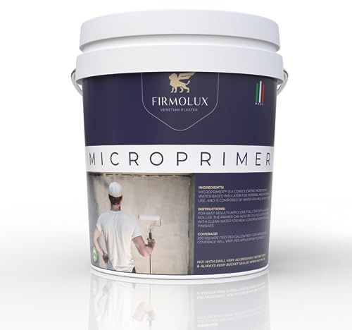 FirmoLux MicroPrimer™ is a water based penetrating quartz primer made in Italy exclusivly for Italian lime plasters. Helps to create a bond between your plaster and wall.