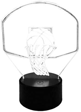 Uonlytech 3D Basketball Nachtlicht 3D Illusion Lampe Rgb Farbwechsel Lampe Touch Sensor Nachtlicht für Kinderzimmer Kinder Bett Zimmer Tischdekoration ohne Batterien