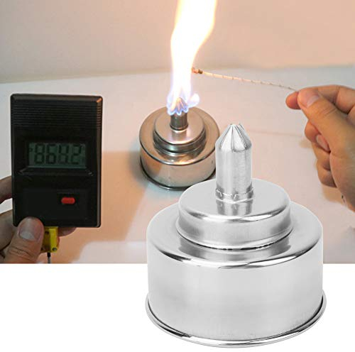 Lampe à alcool en acier inoxydable, lampe de laboratoire, brûleur à alcool de haute qualité, 200 ml pour le chauffage de laboratoire durable incassable