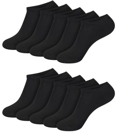 Hanes womens 10-pair Value Pack Low Cut athletic socks, Black, 8 12 US