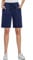 MOVE BEYOND Damen Bermuda Shorts Kurze Hose Sommer Baumwolle Sporthose Jogginghose Knielang Sweatshorts, Blau, M