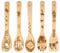 Gravierte Holzlöffel-Set mit 5 – lustige magische Bambus-Löffel, Küchenzubehör zum Kochen, Einweihungsgeschenk, Weihnachten Geschenke für Frauen oder Männer (Küchen-/Hausdekor)