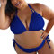 Maillot De Bain Fille - Col V avec Volant Bikini Rembourré Monokini Trikini Maillot De Bain Tendance Vetements Femme Ete