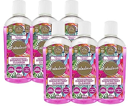 Fabulosa 4 in 1 Concentrated Antibacterial Disinfectant All Purpose Cleaner, 220ml, 6 pack, Fabventus