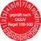 50 x Prüfplakette/Sicherheitsplakette 30 mm Durchmesser (Geprüft nach DGUV Regel 100-500 rot)