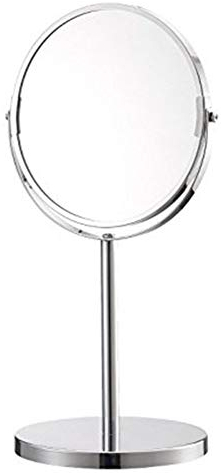 Haushaltswaren Ovaler Tischspiegel Metall Doppelseitiger Tischspiegel Kosmetik - 6 * 14Cm - Silber - 2X Vergrößert Zuverlässige Qualität
