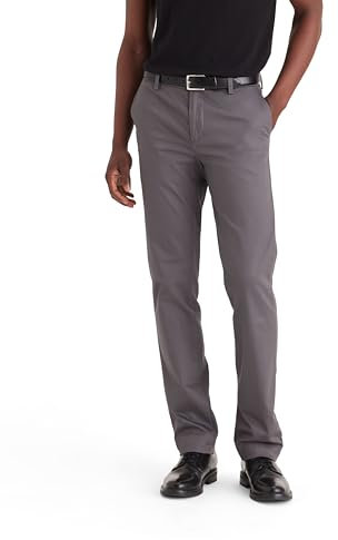 Dockers Homme Signature Khaki Slim Fit Pants Chino, Magnet, 29W / 30L