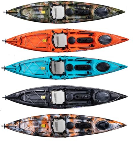 Galaxy Kayaks Alboran HV Sit on Top Angelkajak mit Fusssteuerung Fishing Kayak, Farbe Galaxy Kayaks::(PB) Paradise Blue